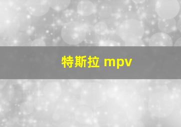 特斯拉 mpv